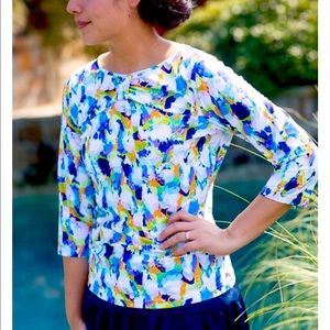 NWT Geometric Dainty Jewells Bow Swim Top Sz Xxl